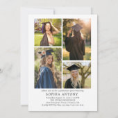 Modern Arch Photo Graduation Party Invitation Kaart (Achterkant)