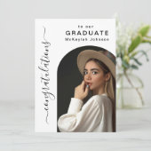 Modern Arch Photo High School Afstuderen Aankondiging (Staand voorkant)