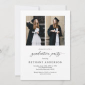 Modern Arch Photo She Did It Graduation Kaart (Achterkant)