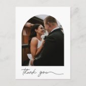 Modern Arch Photo Weddenschap Bedankt Briefkaart (Voorkant)