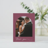 Modern Arch Photo Weddenschap Bedankt Briefkaart (Staand voorkant)