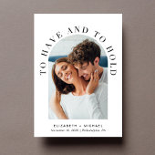 Modern Arch Photo Wedding Kaart