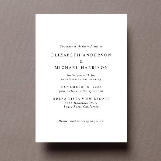 Modern Arch Photo Wedding Kaart