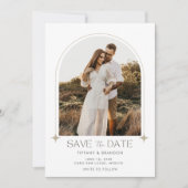 Modern Arch Photo Wedding Save The Date (Voorkant)