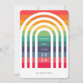 Modern Arch Rainbow Nieuwjaar Feestdagenkaart (Voorkant)