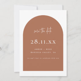 Modern Arch Retro Minimalistisch Koper Script Save The Date