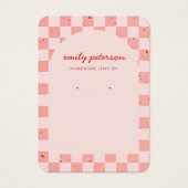 Modern Arch Roze Rode Sieraden Kaart (Voorkant)