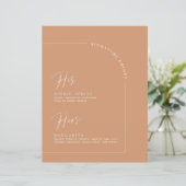 Modern Arch Rust Calligraphy Signature Drankenmenu (Staand voorkant)
