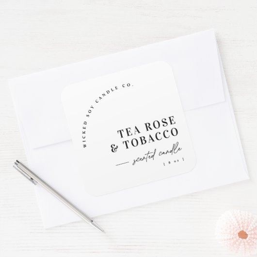 Modern Arch Scented Candle Product Label Sticker  (Envelop)