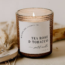 Modern Arch Scented Candle Product Label Sticker 