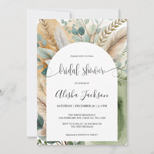 Modern Arch Terracotta & Sage Vrijgezellenfeest Kaart (Voorkant)