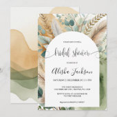 Modern Arch Terracotta & Sage Vrijgezellenfeest Kaart (Voorkant / Achterkant)