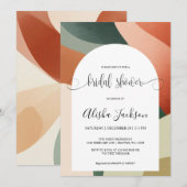 Modern Arch Terracotta & Sage Vrijgezellenfeest Kaart (Voorkant / Achterkant)