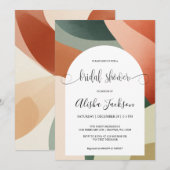 Modern Arch Terracotta & Sage Vrijgezellenfeest Kaart (Voorkant / Achterkant)