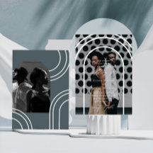 Modern Arch Two Photo Wedding