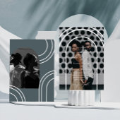 Modern Arch Two Photo Wedding Kaart