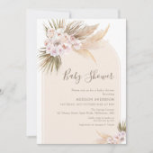 Modern Arch Warm Tones Baby shower Invitation Kaart (Voorkant)