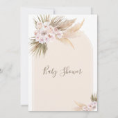 Modern Arch Warm Tones Baby shower Invitation Kaart (Achterkant)