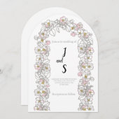 Modern Arch Wedding Invitation | Stylish Aesthetic Kaart (Voorkant / Achterkant)