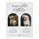 Modern Arch Wedding Signature Cocktails Huisdier F Perfect Poster (Voorkant)