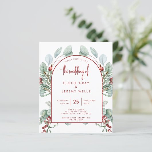 Modern Arch Wedding Uitnodiging (Staand voorkant)