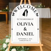 Modern Arch Wedding Welcome Layout Acryl Bord