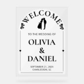 Modern Arch Wedding Welcome Layout Acryl Bord (Voorkant)