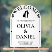 Modern Arch Wedding Welcome Layout Acryl Bord (Neutraal)