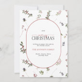 Modern Arch Winter Berry Merry KerstHoli Feestdagenkaart (Voorkant)