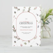 Modern Arch Winter Berry Merry KerstHoli Feestdagenkaart (Staand voorkant)