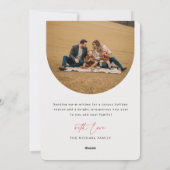 Modern Arched Layout Family Two Photo Christmas Feestdagenkaart (Achterkant)