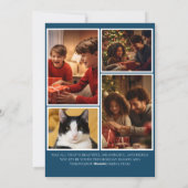 Modern Arched Merry Christmas 5 Fotocollage Feestdagenkaart (Achterkant)