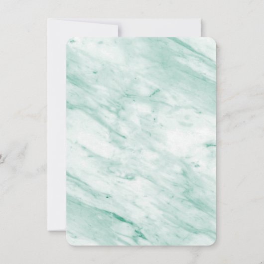 Modern Arched Photo Lijst Emerald Marble Back Save The Date (Achterkant)