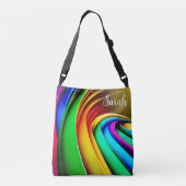 Modern Arched Rainbow Pride Monogram Crossbody Tas (Achterkant)