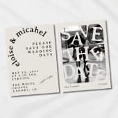 Modern Arched Typography Wedding Save the Date Kaart