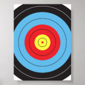 Modern Archery Target Illustration Poster (Voorkant)