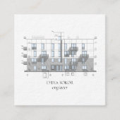 Modern Architect Blueprint Visitekaartje (Voorkant)
