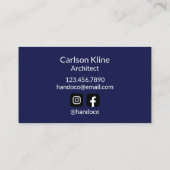 Modern Architect Bold Visitekaartje (Achterkant)