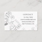 Modern Architect Business Card Visitekaartje (Achterkant)