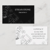 Modern Architect Business Card Visitekaartje (Voorkant / Achterkant)