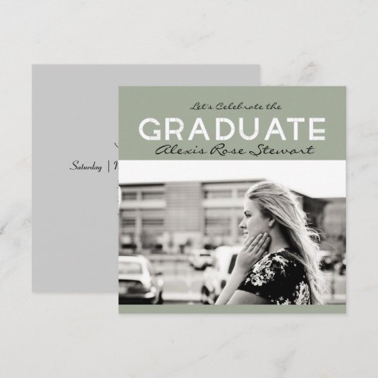 Modern Architect Graduation Party Kaart (Voorkant / Achterkant)