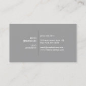Modern Architect Hout Logo Grijs Visitekaartje (Achterkant)