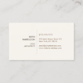 Modern Architect Hout Logo Ivoor Visitekaartje (Achterkant)