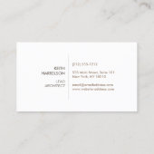 Modern Architect Hout Logo Visitekaartje (Achterkant)