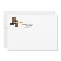 Modern Architect Logo Flat Notitiekaart