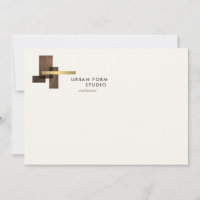Modern Architect Logo Ivoor Plat Notitiekaart