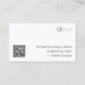 Modern architectenbureau met artistiek ontwerp visitekaartje (Achterkant)