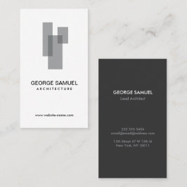 Modern Architectural Blocks Logo Grijs/Wit  Visitekaartje
