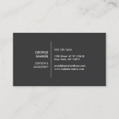 Modern Architectural Blocks Logo II White/Gray Visitekaartje (Achterkant)