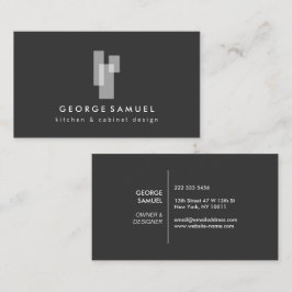 Modern Architectural Blocks Logo II White/Gray Visitekaartje